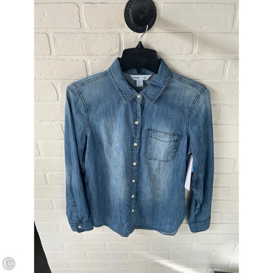 Top Long Sleeve By Old Navy In Blue Denim, Size: M