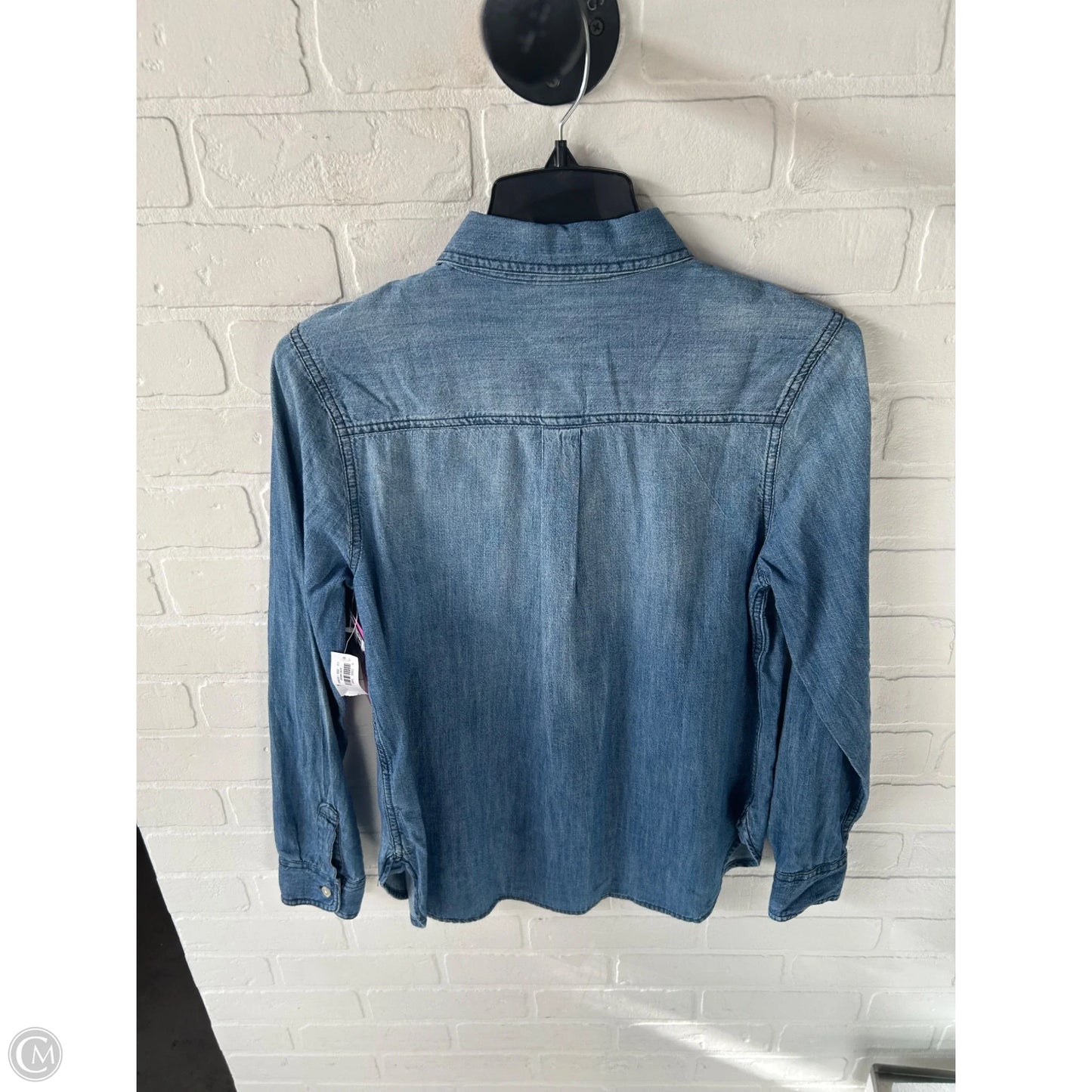 Top Long Sleeve By Old Navy In Blue Denim, Size: M