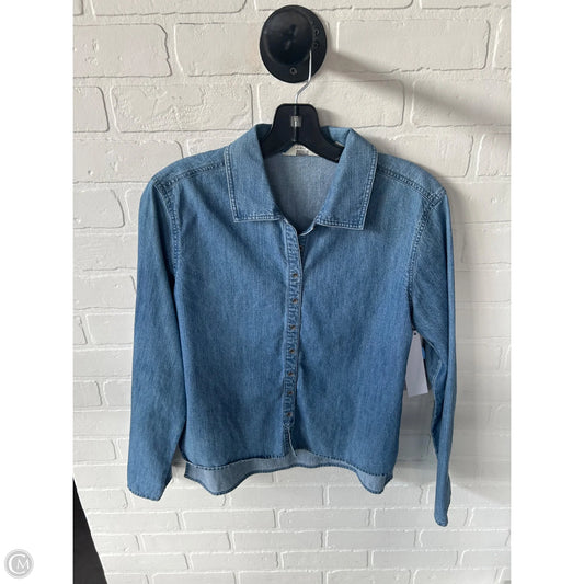 Top Long Sleeve By J. Jill In Blue Denim, Size: Xs