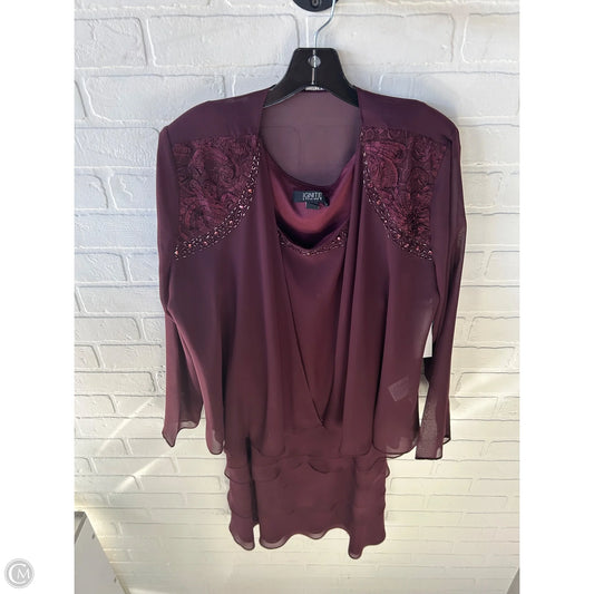 Dress Set 2pc By Clothes Mentor In Maroon, Size: Xl