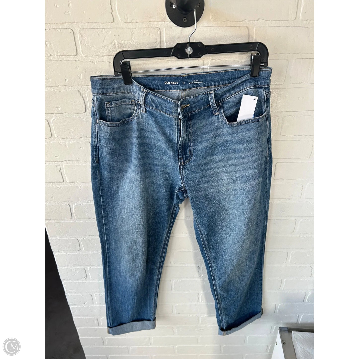Jeans Boyfriend By Old Navy In Blue Denim, Size: 10