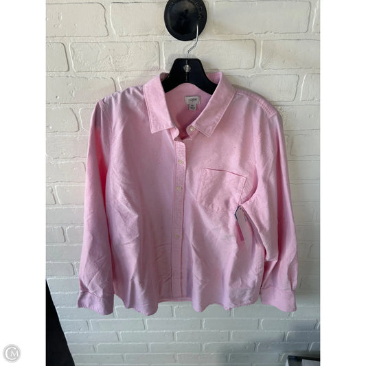 Top Long Sleeve By J. Crew In Pink, Size: Xl