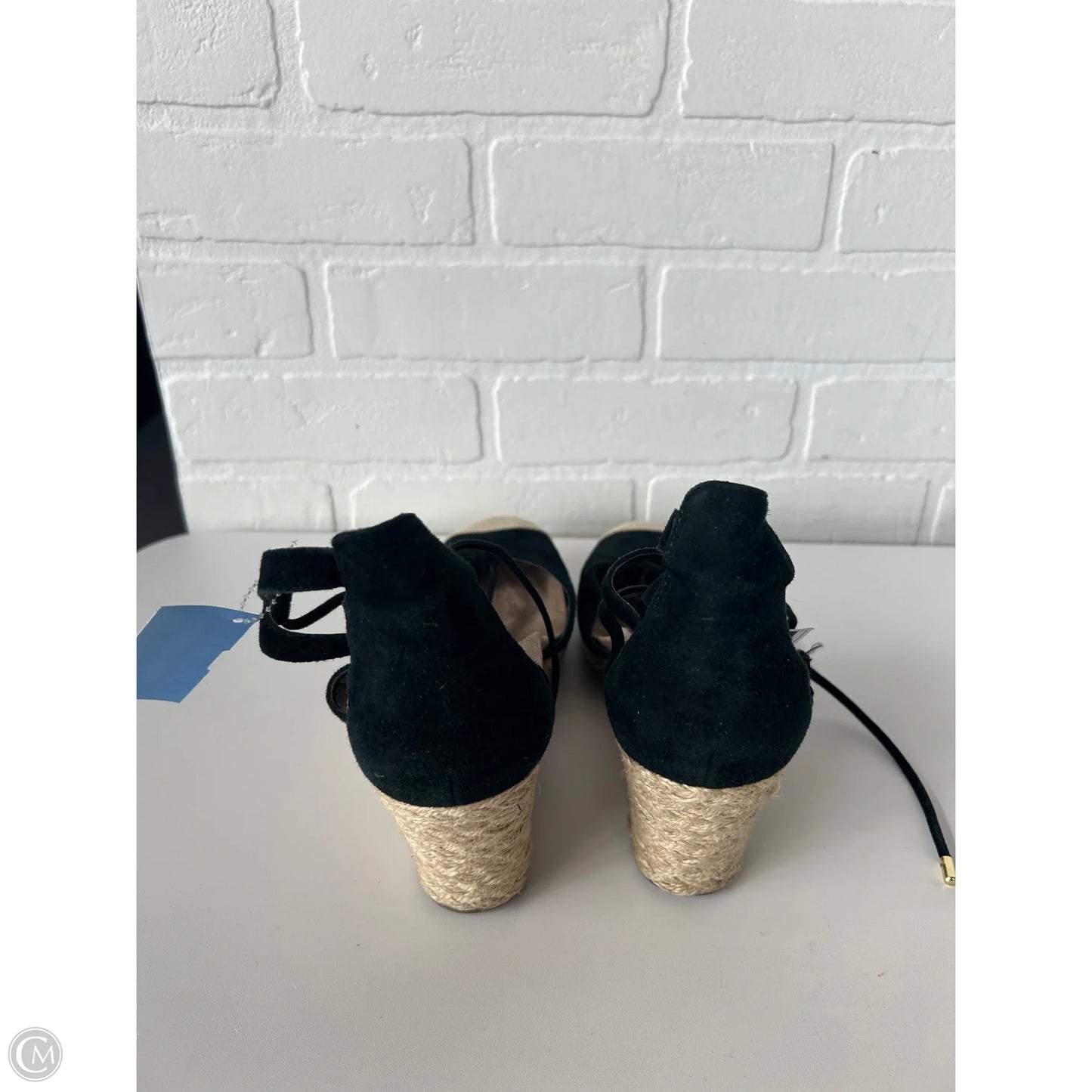 Shoes Heels Wedge By Vionic In Black & Cream, Size: 9.5