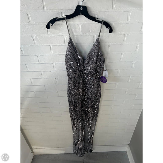 Dress Party Long By Windsor In Grey & Silver, Size: S