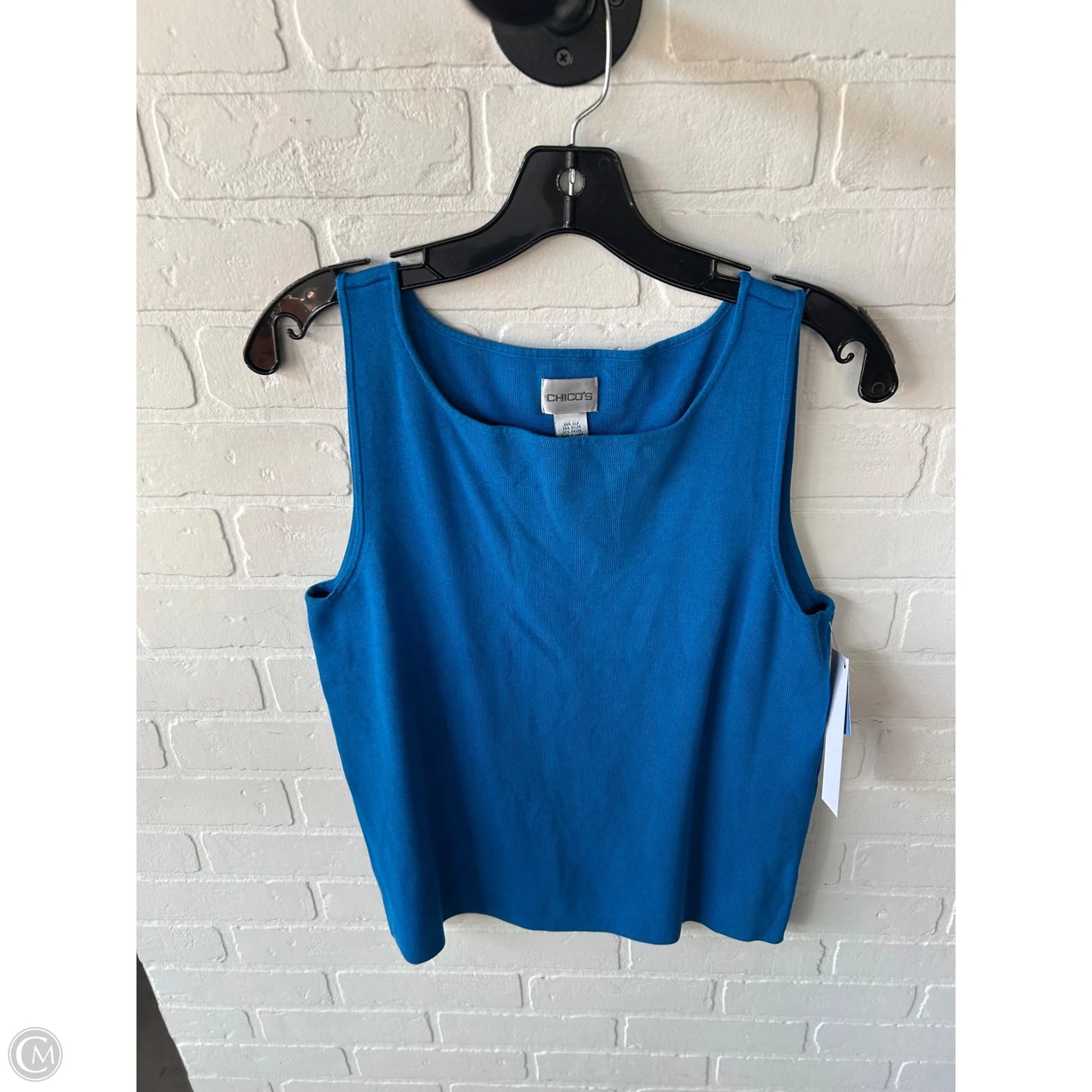 Top Sleeveless By Chicos In Blue, Size: L