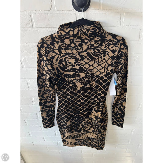 Dress Sweater By Venus In Black & Brown, Size: Xs