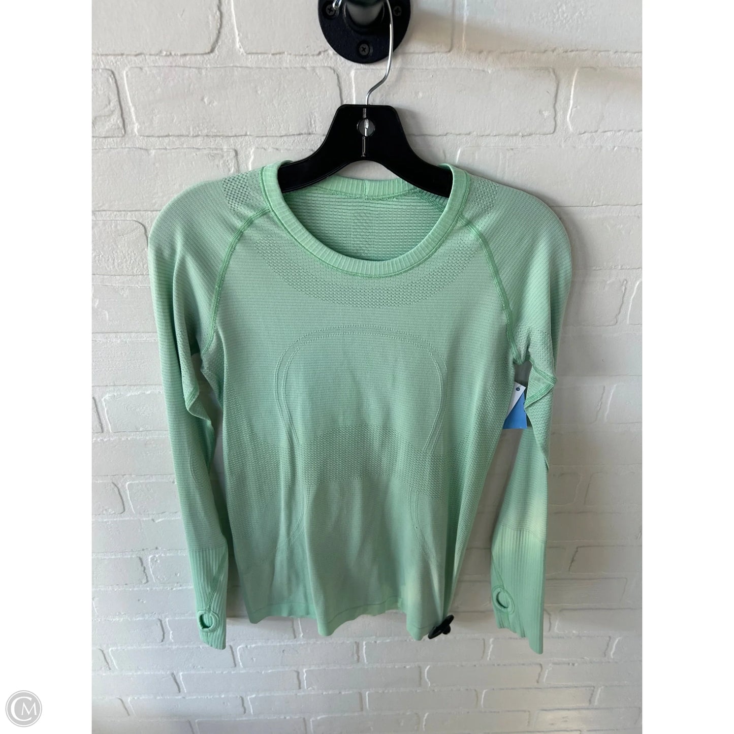 Athletic Top Long Sleeve Crewneck By Lululemon In Green, Size: S