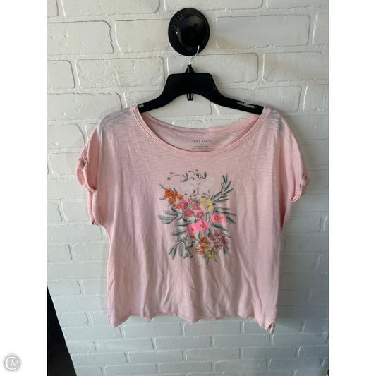 Top Short Sleeve By Talbots In Orange & Pink, Size: Xl