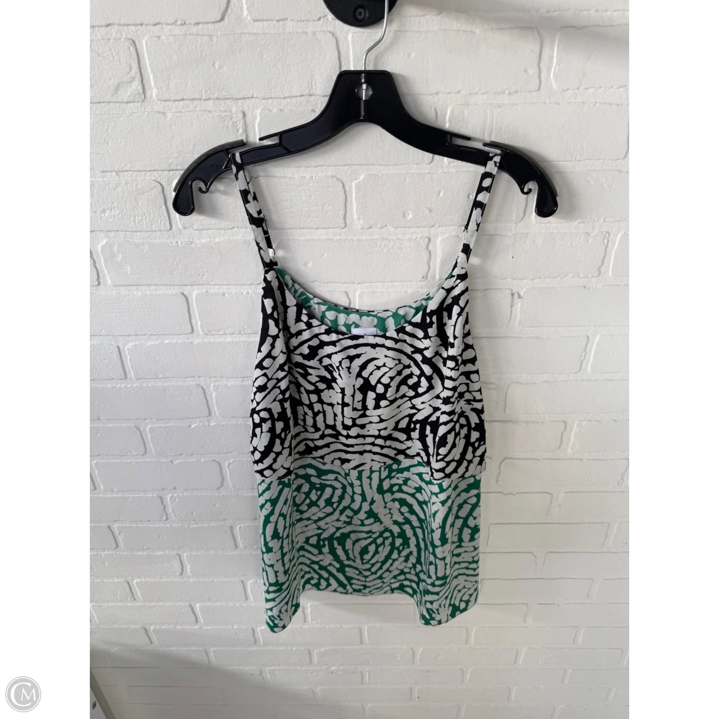 Blouse Sleeveless By Cabi In Black & Green, Size: M
