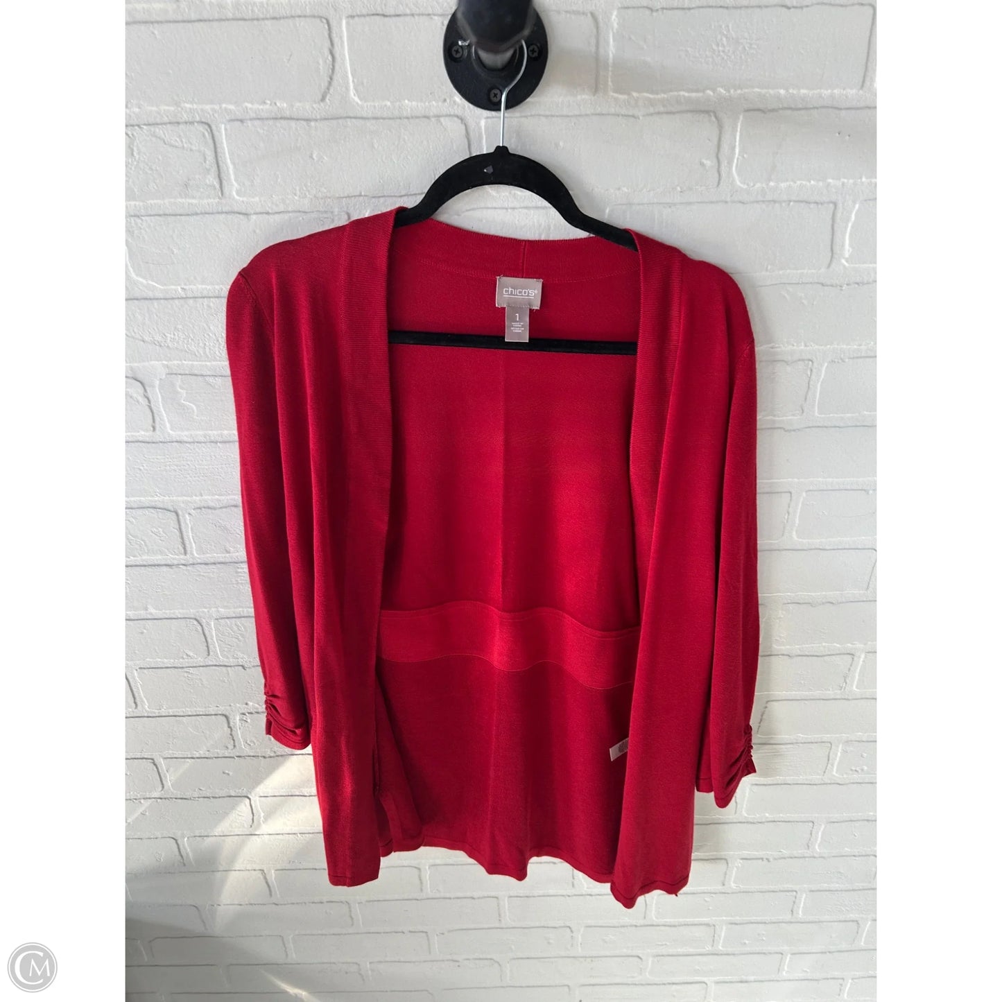 Sweater Cardigan By Chicos In Red, Size: M