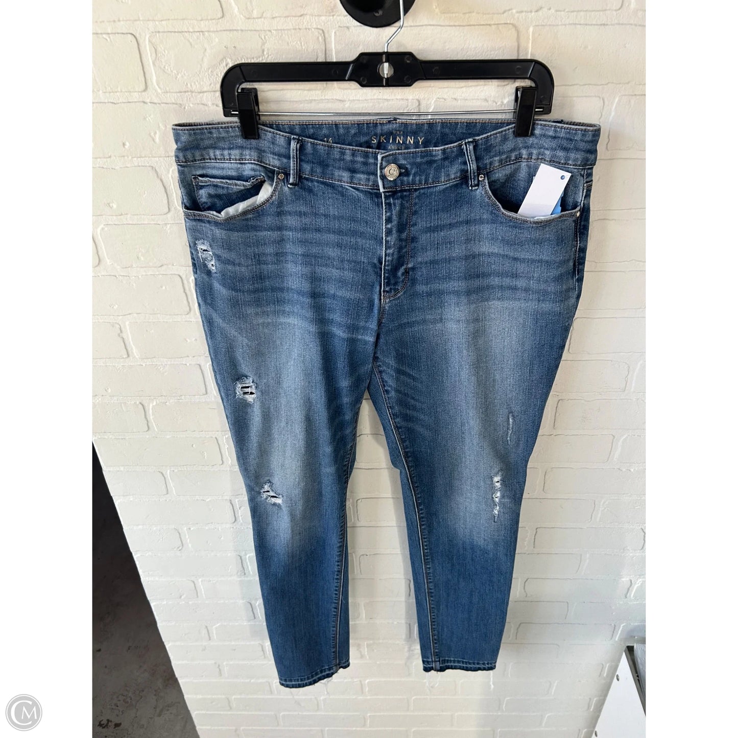 Jeans Skinny By White House Black Market In Blue Denim, Size: 14