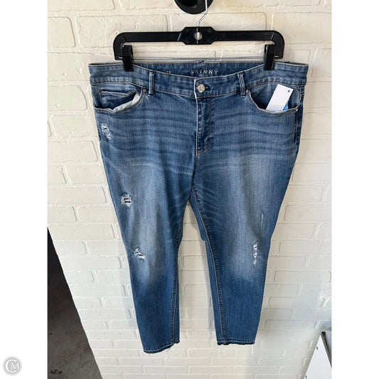 Jeans Skinny By White House Black Market In Blue Denim, Size: 14