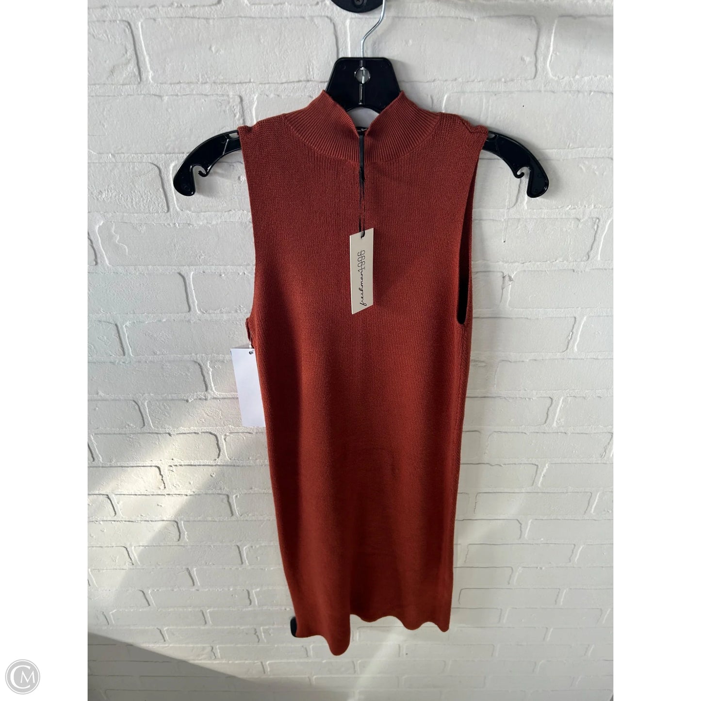 Dress Sweater By Freshman In Orange, Size: M