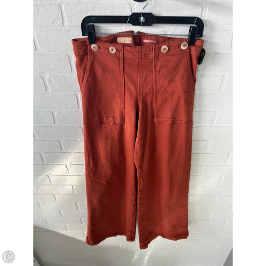 Jeans Wide Leg By Pilcro In Orange Denim, Size: 4