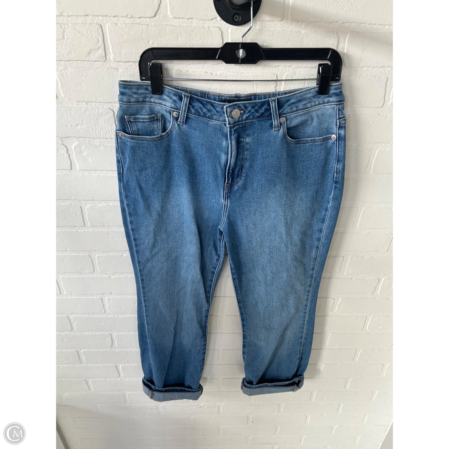 Jeans Straight By Members Mark In Blue Denim, Size: 8