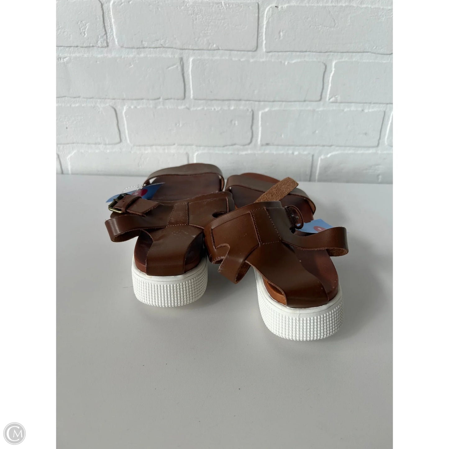 Sandals Flats By Mia In Brown & White, Size: 8.5