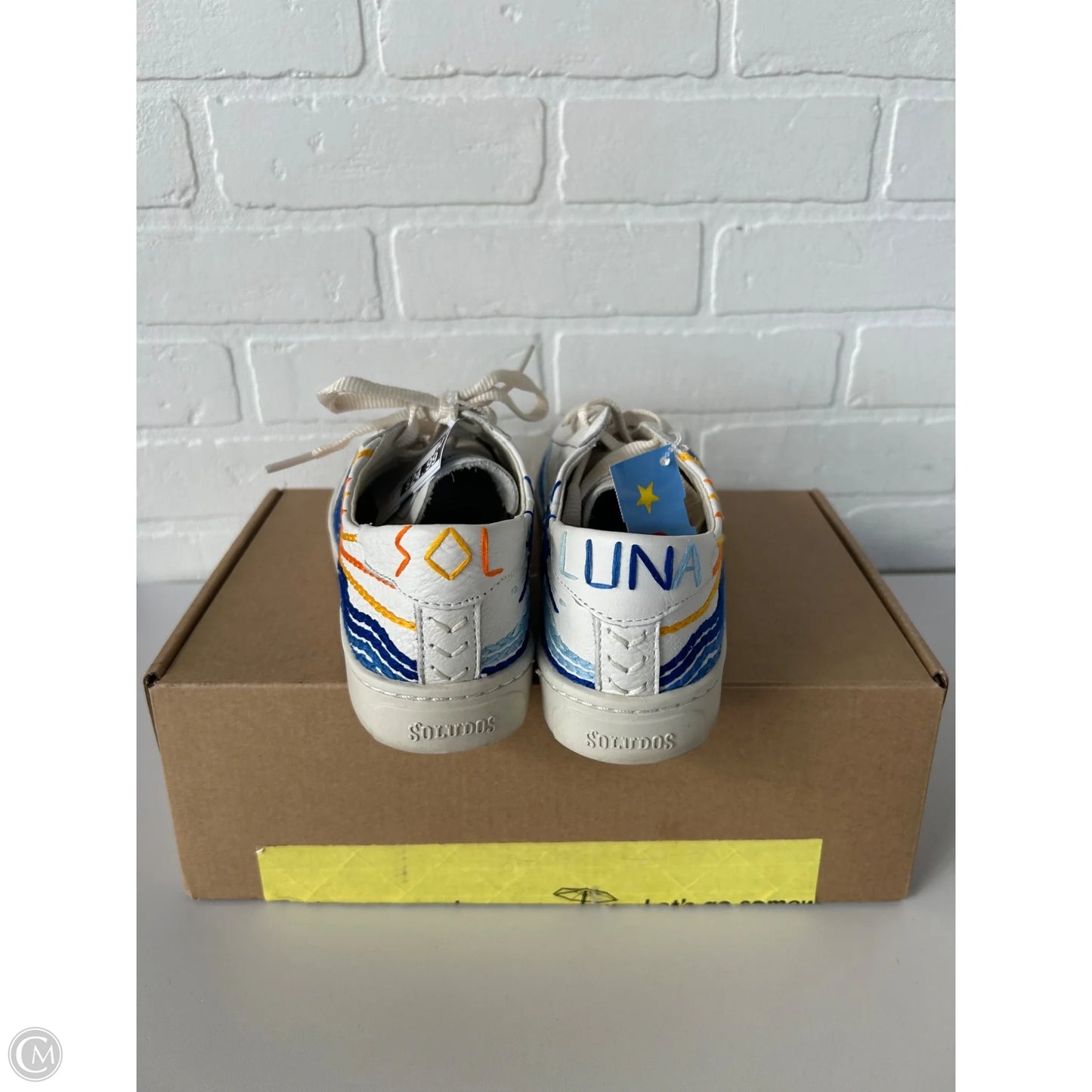Shoes Sneakers By Soludos In Blue & White, Size: 8.5