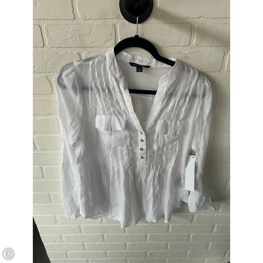 Top Long Sleeve By Zac And Rachel In White, Size: M
