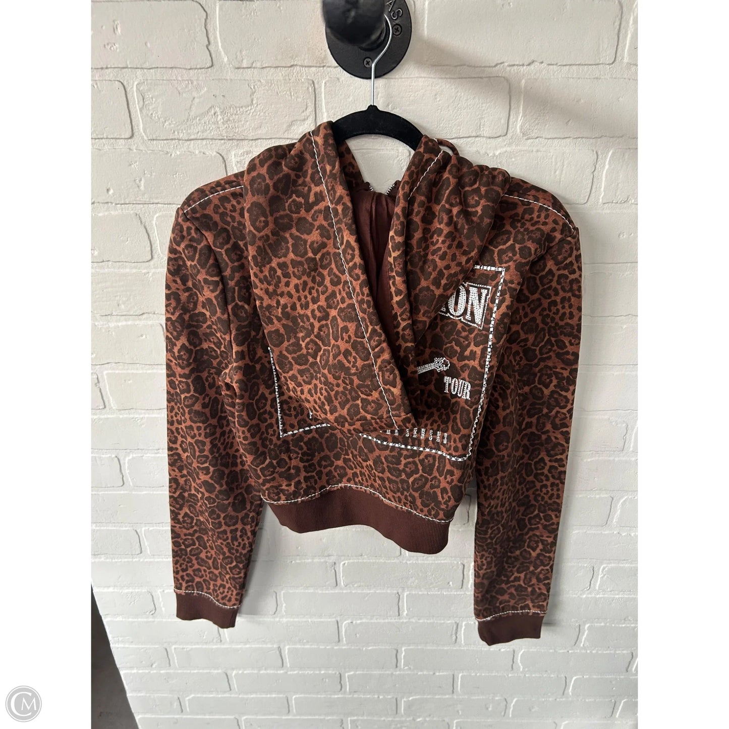 Sweatshirt Hoodie By True Religion In Leopard Print, Size: L