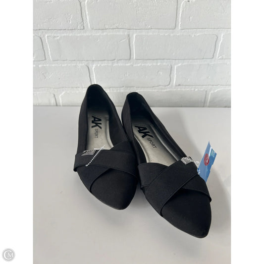 Shoes Flats By Anne Klein In Black & Silver, Size: 11