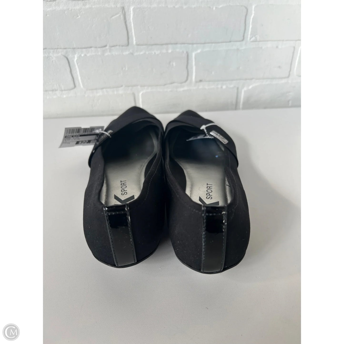 Shoes Flats By Anne Klein In Black & Silver, Size: 11