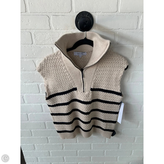 Vest Sweater By John + Jenn In Blue & Cream, Size: M