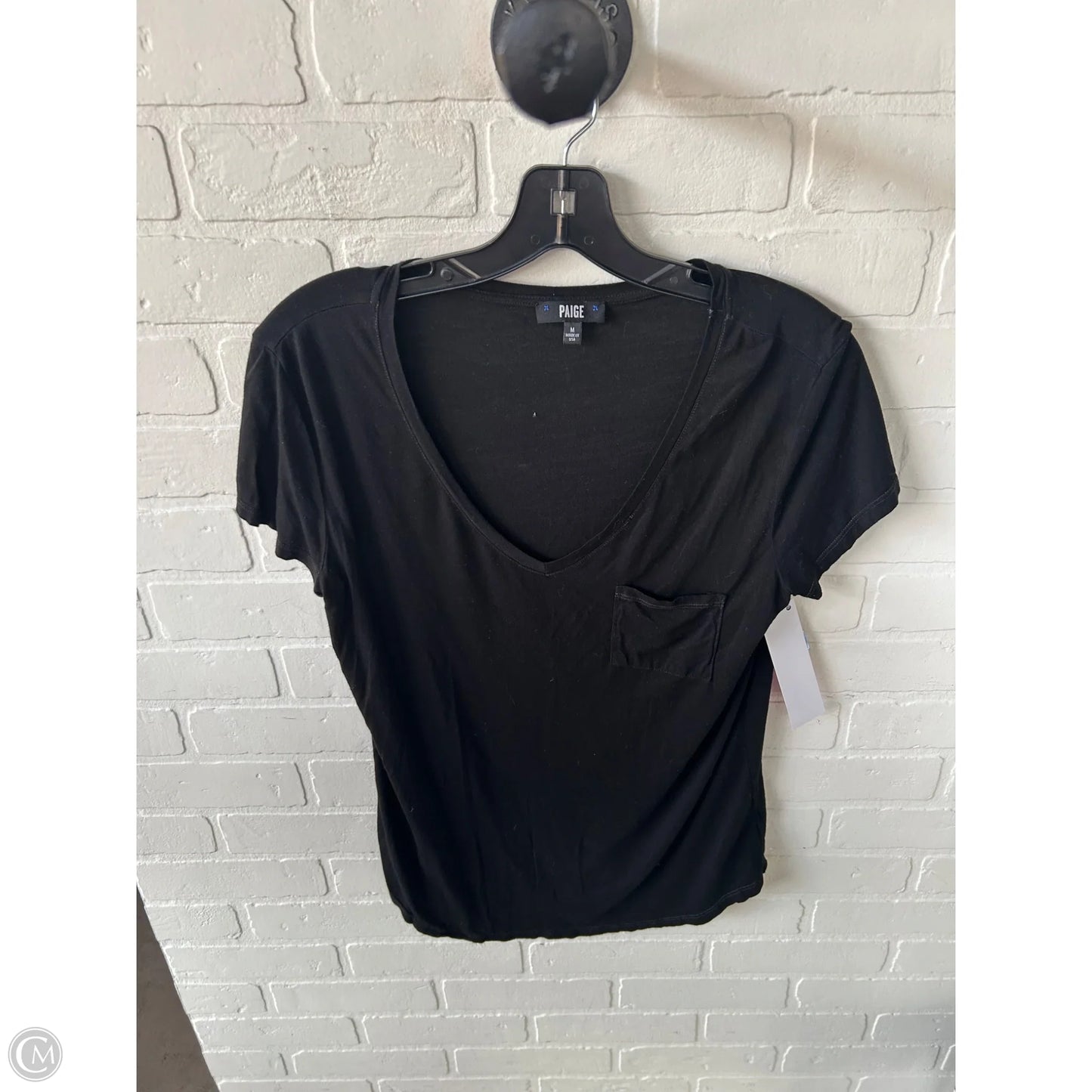 Top Short Sleeve Basic By Paige In Black, Size: M