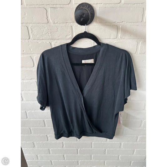 Top Short Sleeve By Anthropologie In Blue & Grey, Size: S