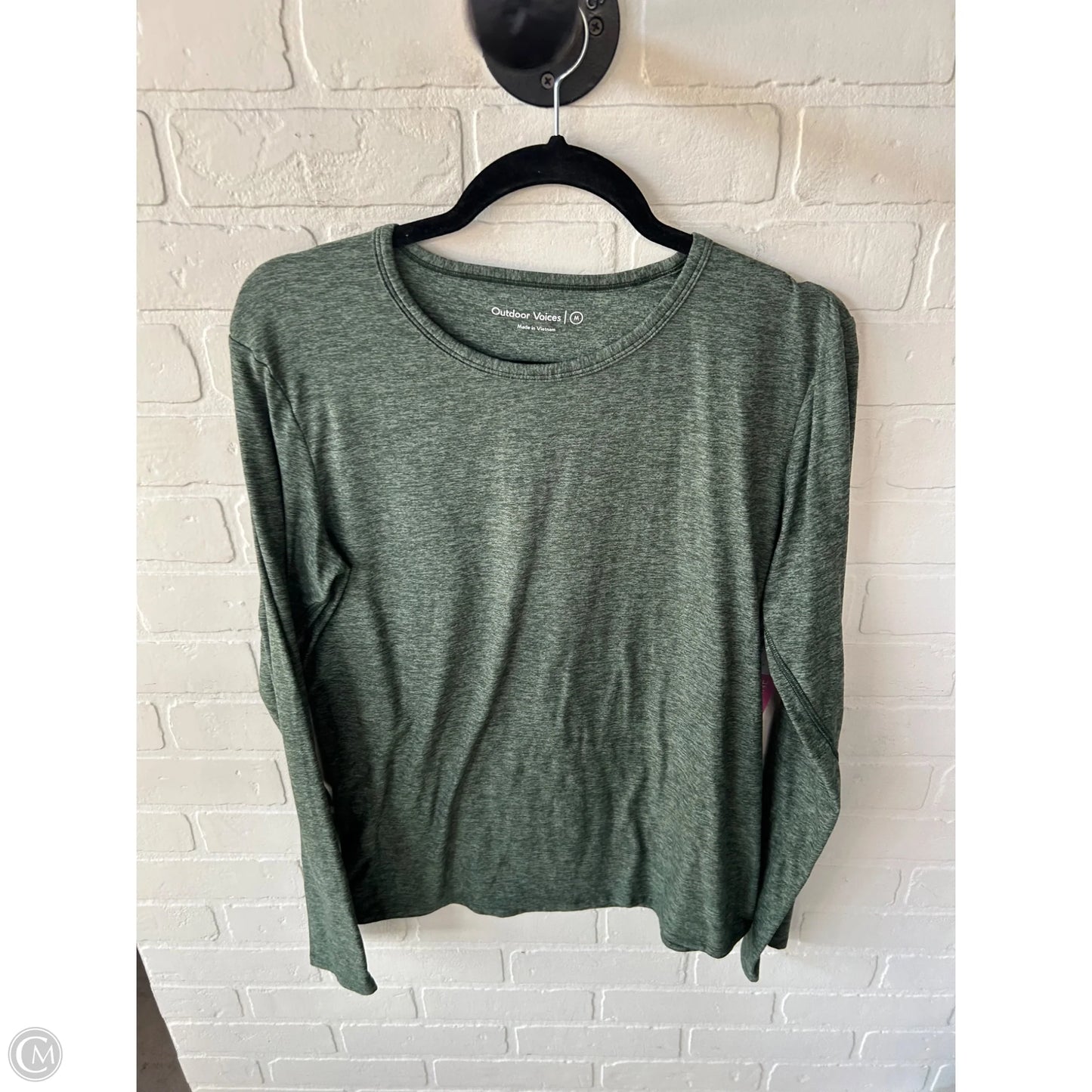 Athletic Top Long Sleeve Crewneck By Outdoor Voices In Green, Size: M