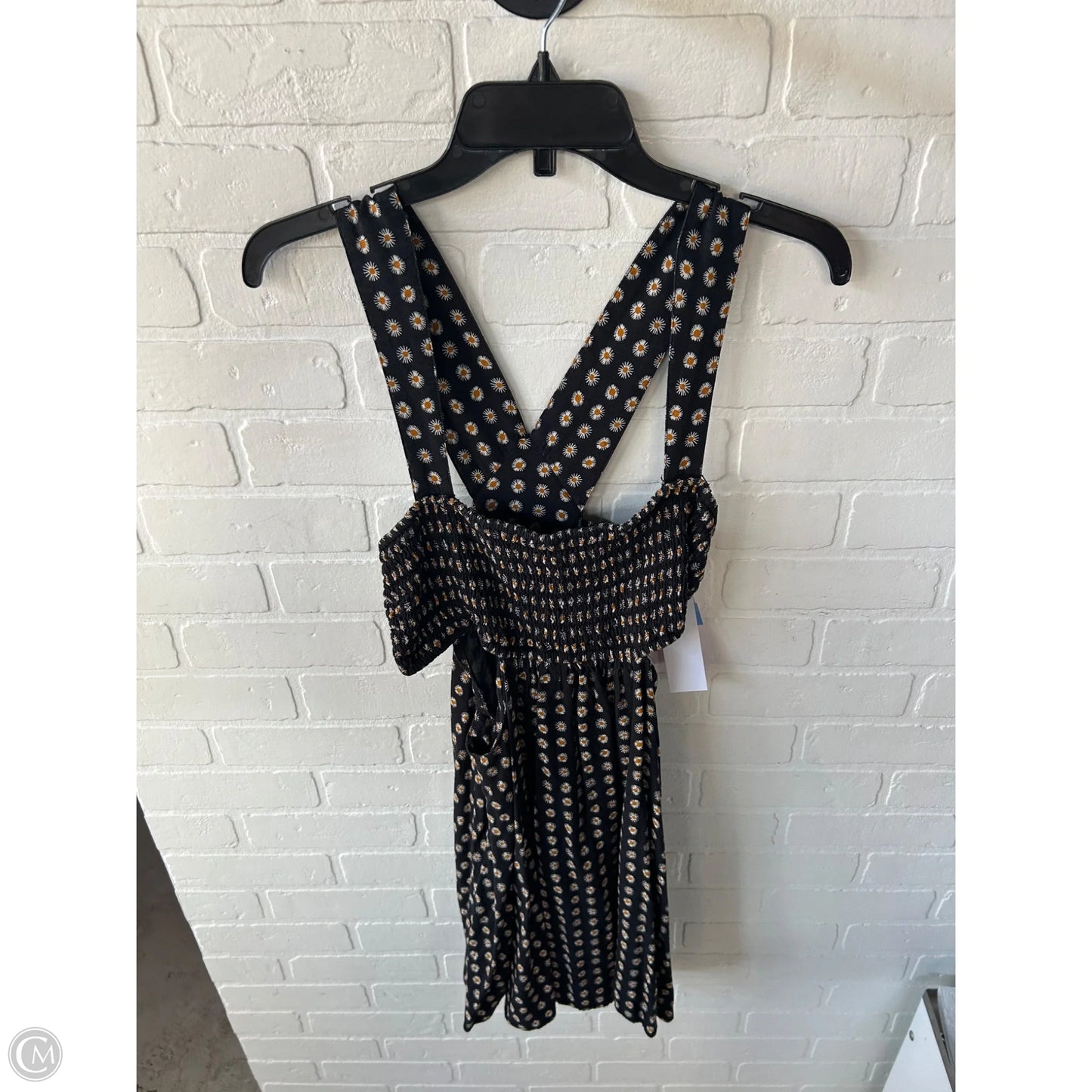 Dress Casual Short By Anthropologie In Black & Yellow, Size: L
