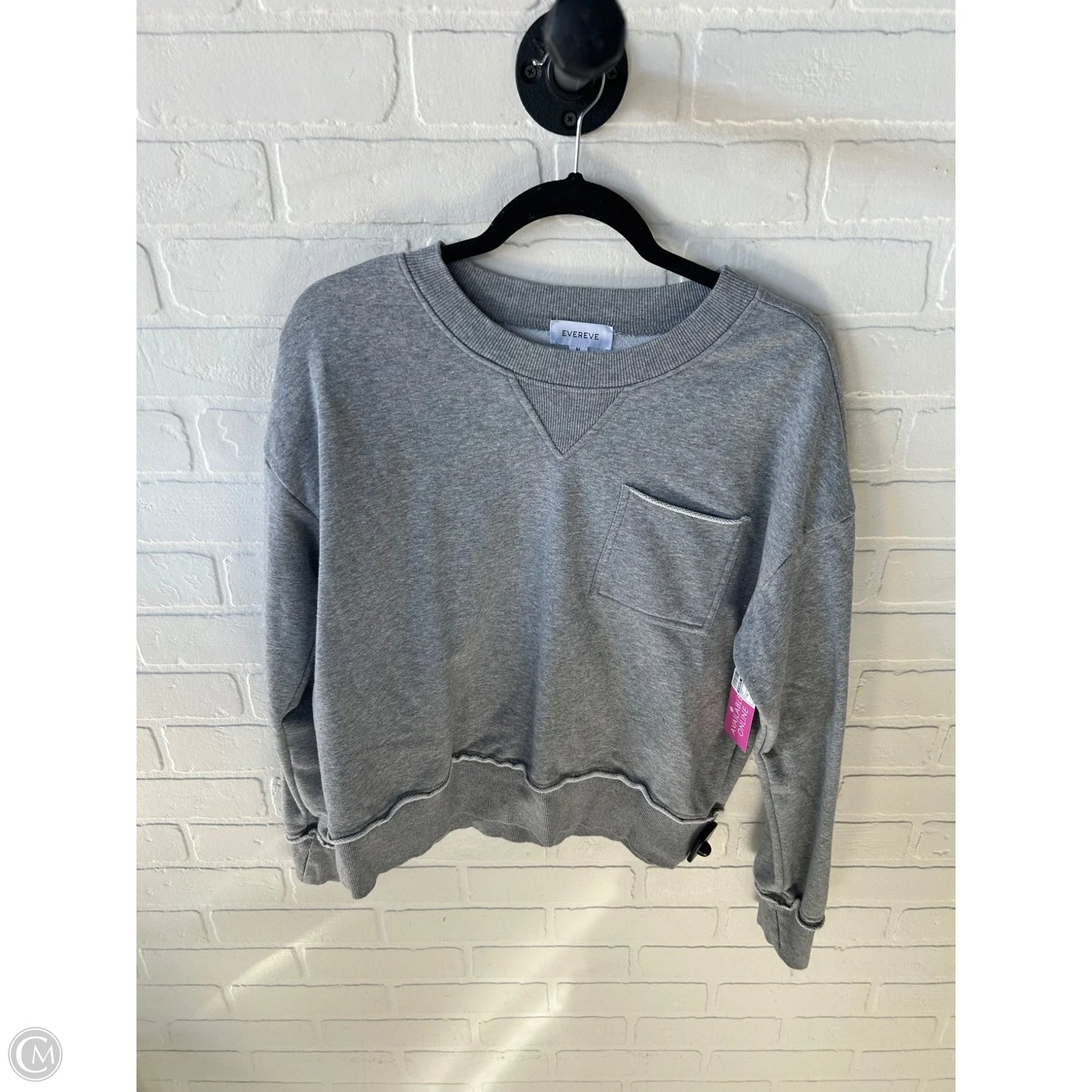 Sweatshirt Crewneck By Evereve In Grey, Size: M
