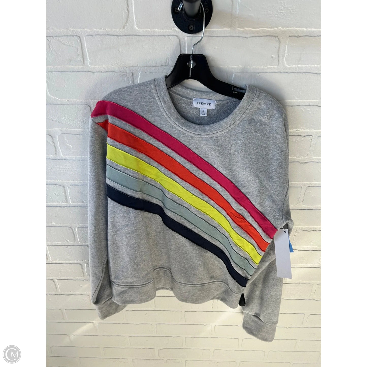 Sweatshirt Crewneck By Evereve In Grey, Size: M