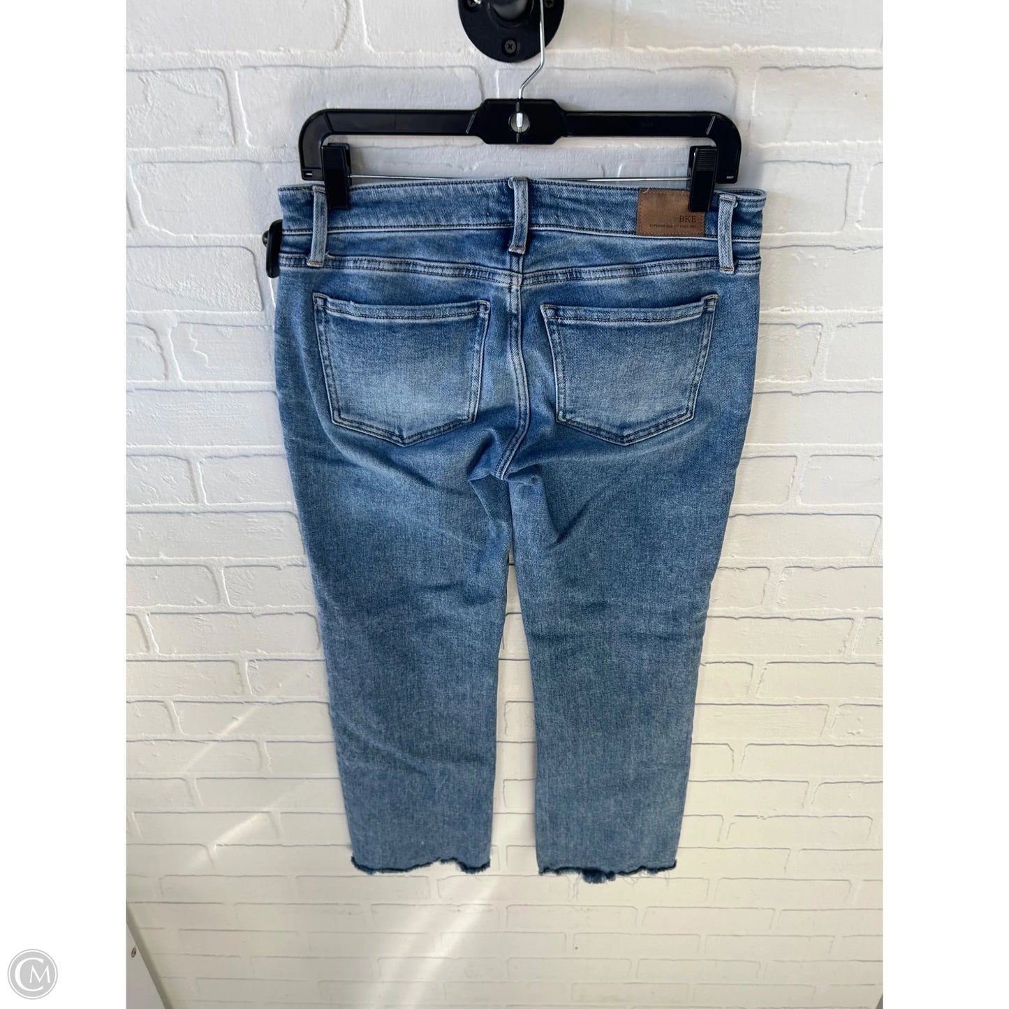 Jeans Cropped By Buckle Black In Blue Denim, Size: 6
