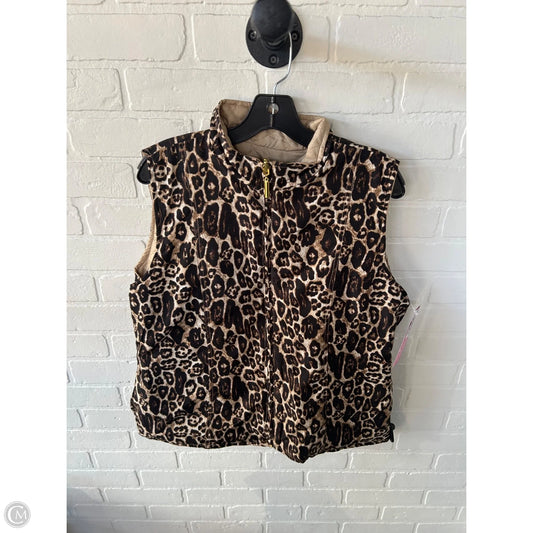 Vest Puffer & Quilted By Cmc In Brown & Tan, Size: L