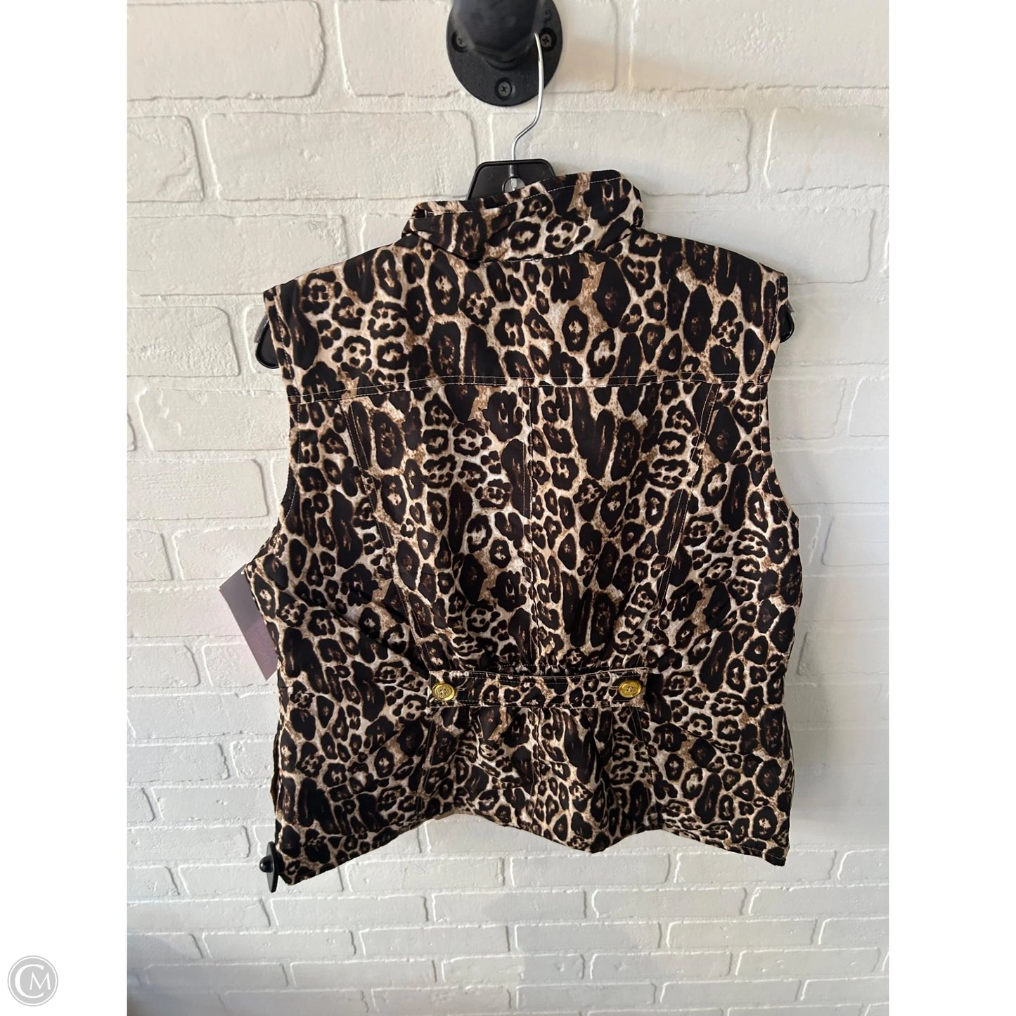 Vest Puffer & Quilted By Cmc In Brown & Tan, Size: L