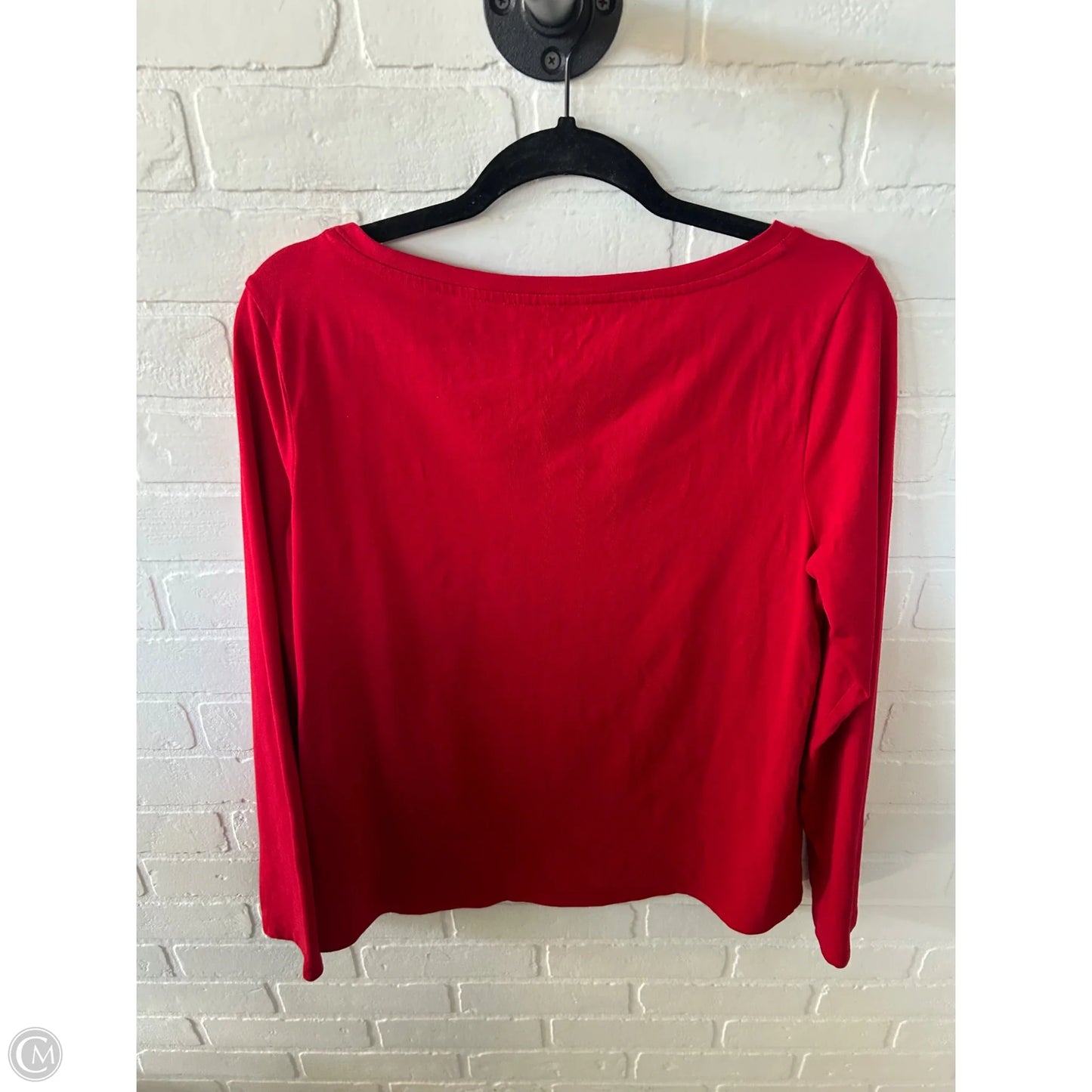 Top Long Sleeve By Talbots In Red, Size: M