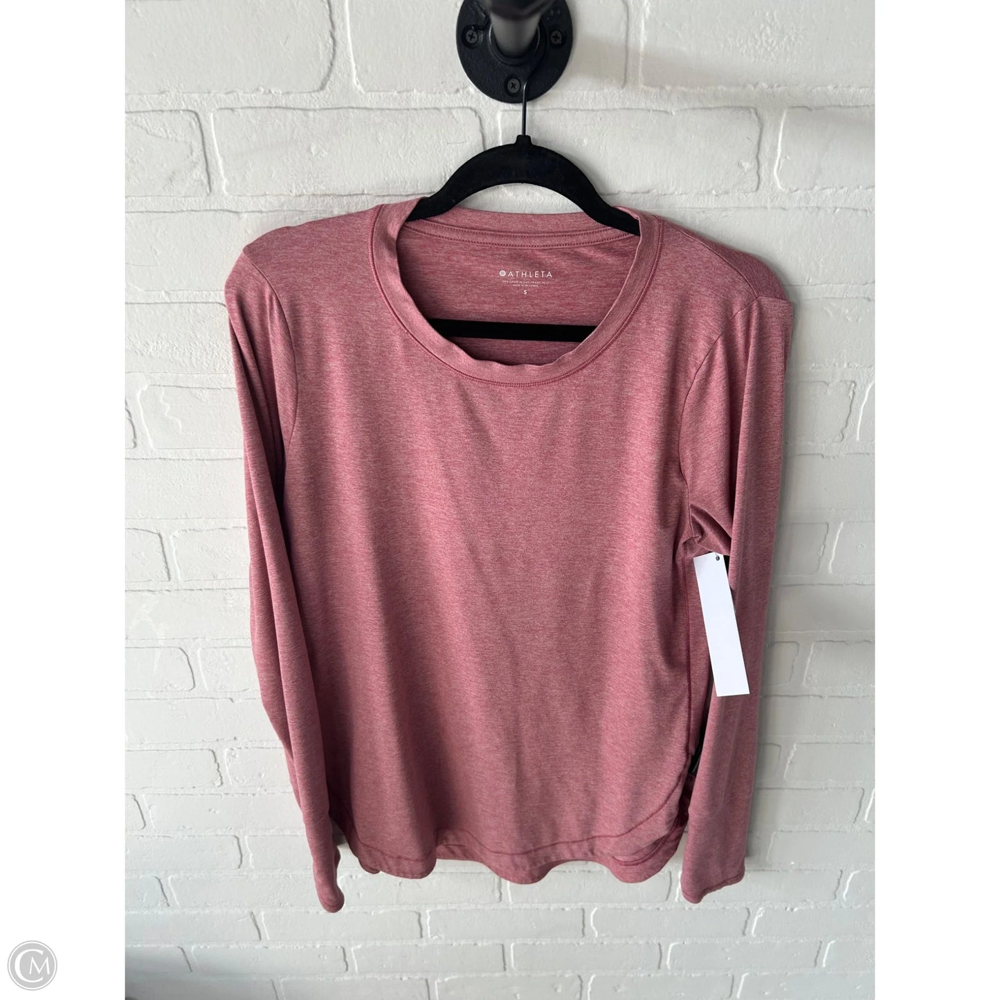 Athletic Top Long Sleeve Crewneck By Athleta In Pink, Size: S