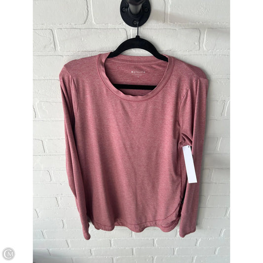 Athletic Top Long Sleeve Crewneck By Athleta In Pink, Size: S