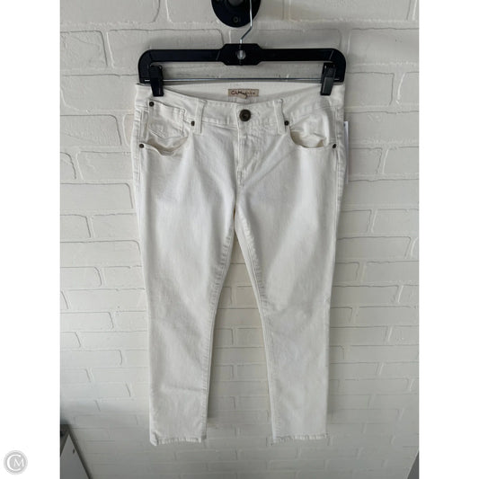 Jeans Straight By Cabi In White Denim, Size: 2