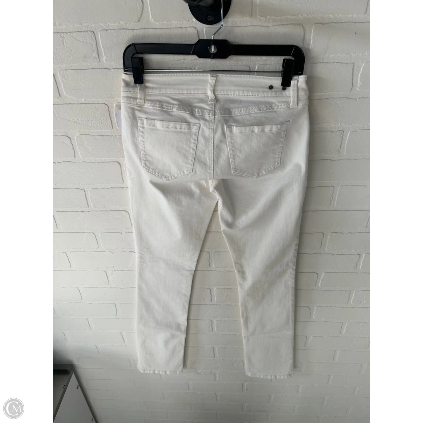 Jeans Straight By Cabi In White Denim, Size: 2