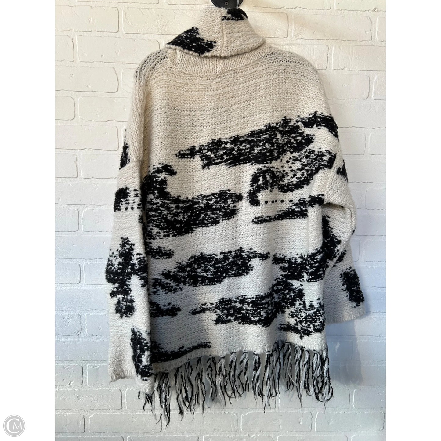 Sweater By Mng In Black & Cream, Size: M