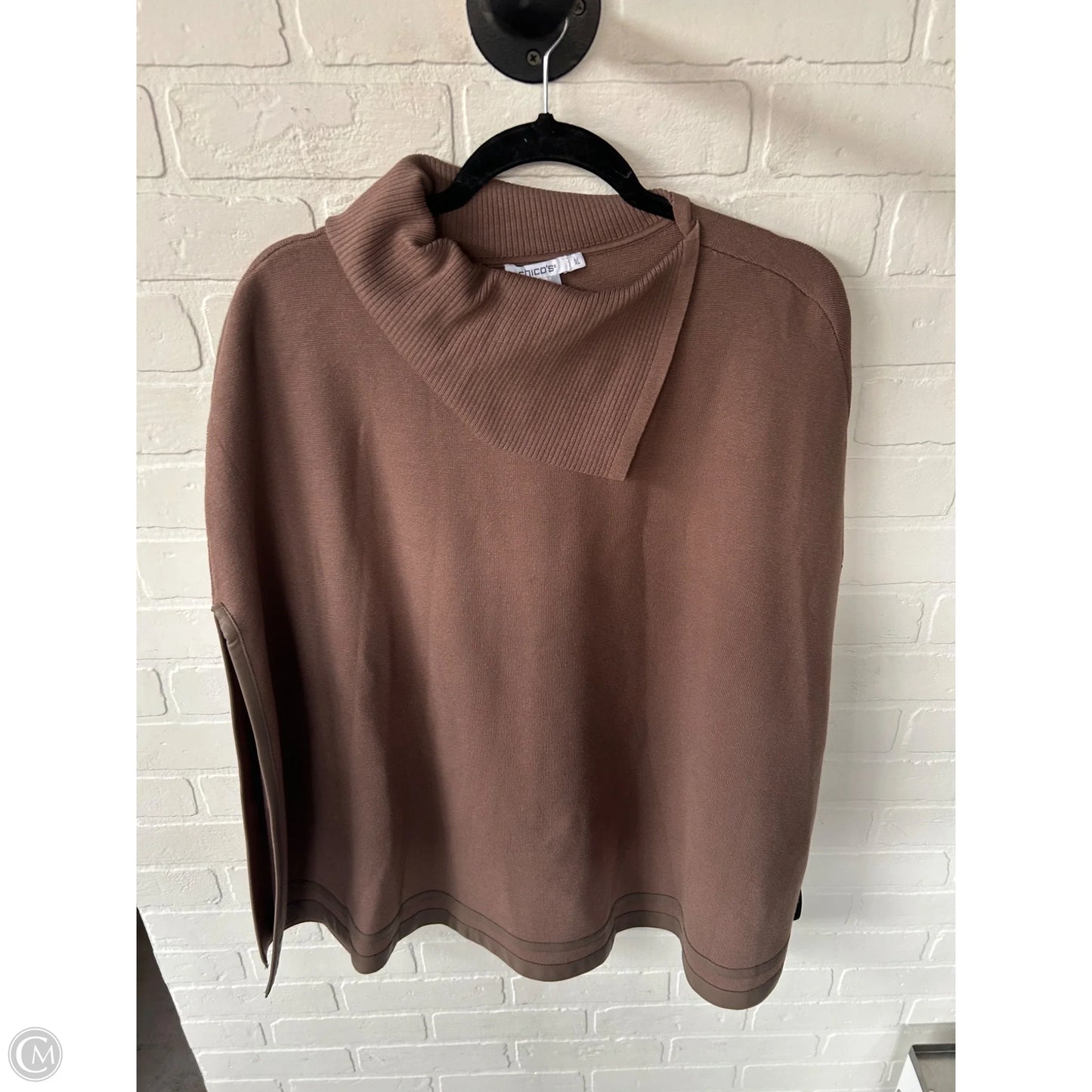 Poncho By Chicos In Taupe, Size: L