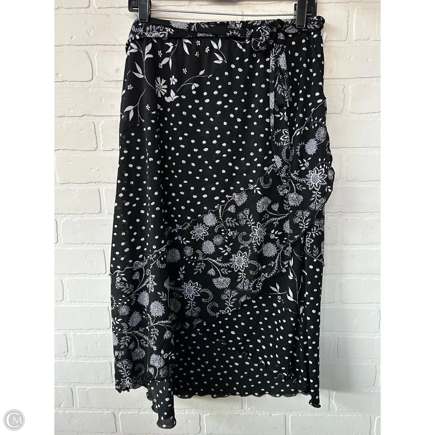 Skirt Midi By Jw In Black & White, Size: 16