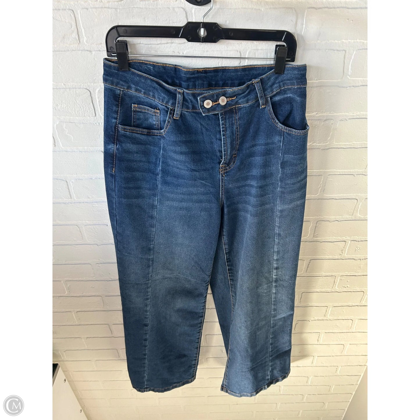 Jeans Wide Leg By Clothes Mentor In Blue Denim, Size: 12