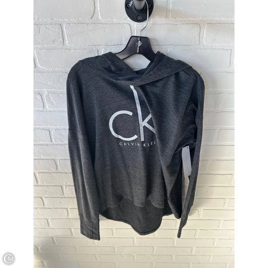 Top Long Sleeve By Calvin Klein In Grey, Size: L