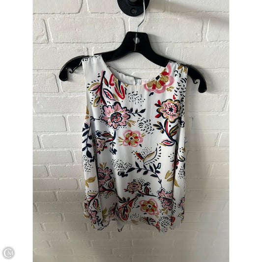 Blouse Sleeveless By Philosophy In Blue & White, Size: S
