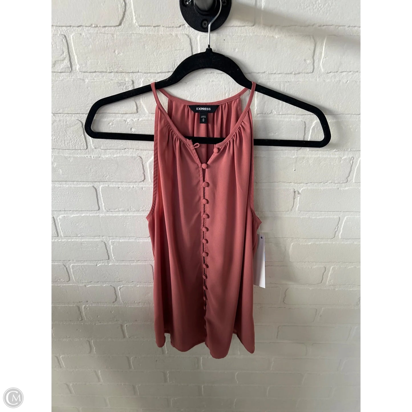 Blouse Sleeveless By Express In Pink, Size: M