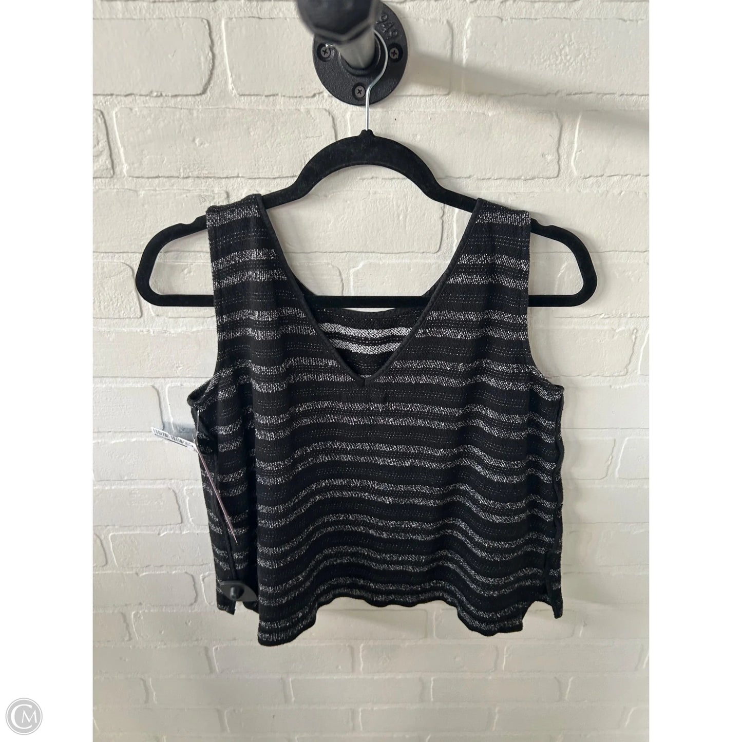 Vest Sweater By Madewell In Black & Grey, Size: M
