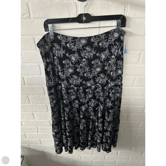 Skirt Midi By Briggs In Black & White, Size: 12