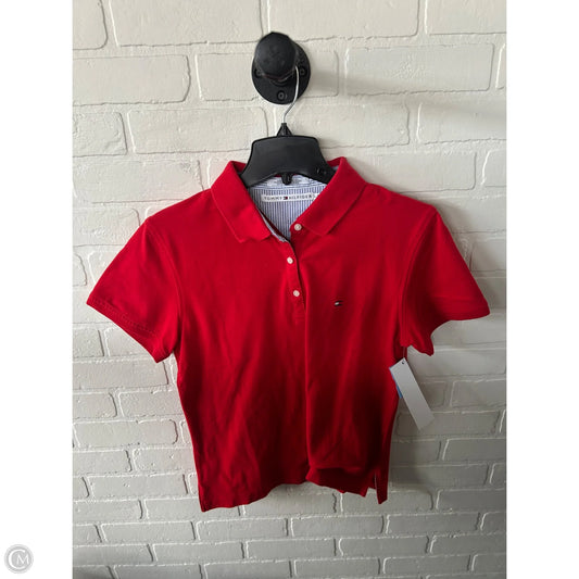 Top Short Sleeve By Tommy Hilfiger In Red, Size: L